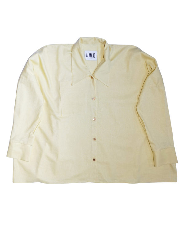 One size Yellow Linen Shirt