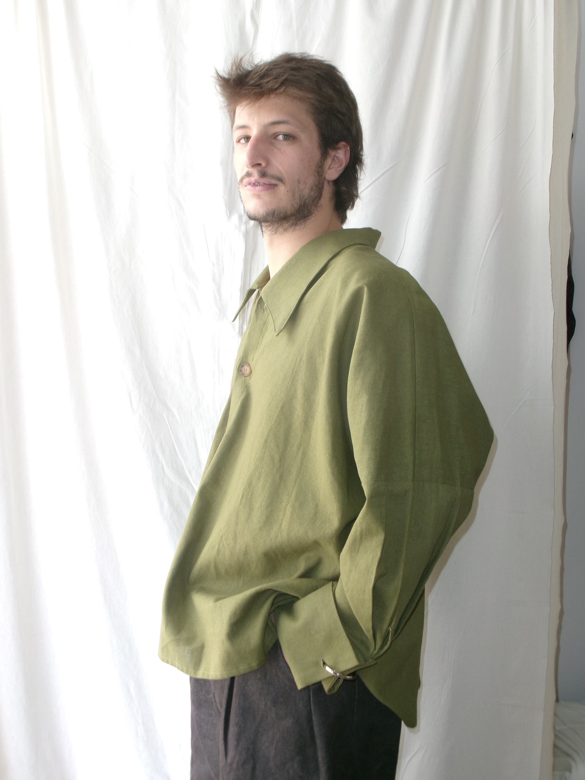 Green Linen Joker Shirt