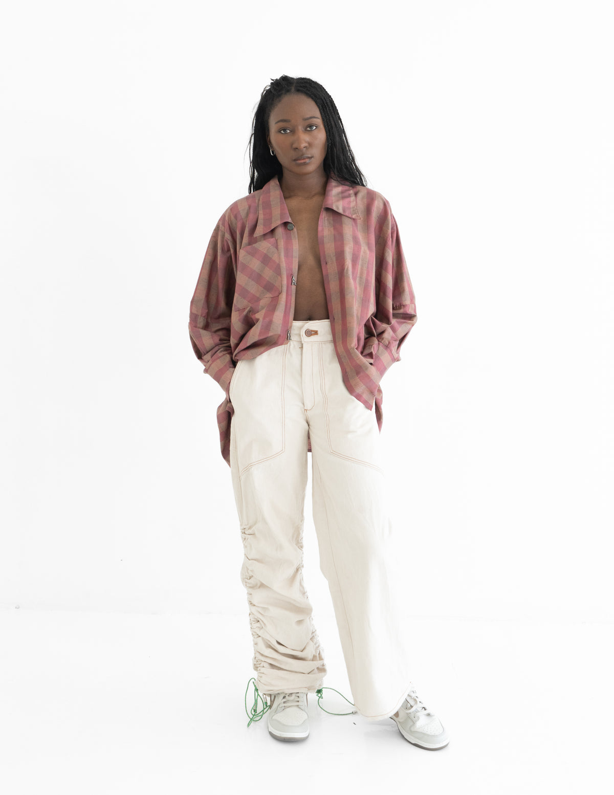 Pucker White Denim Jeans
