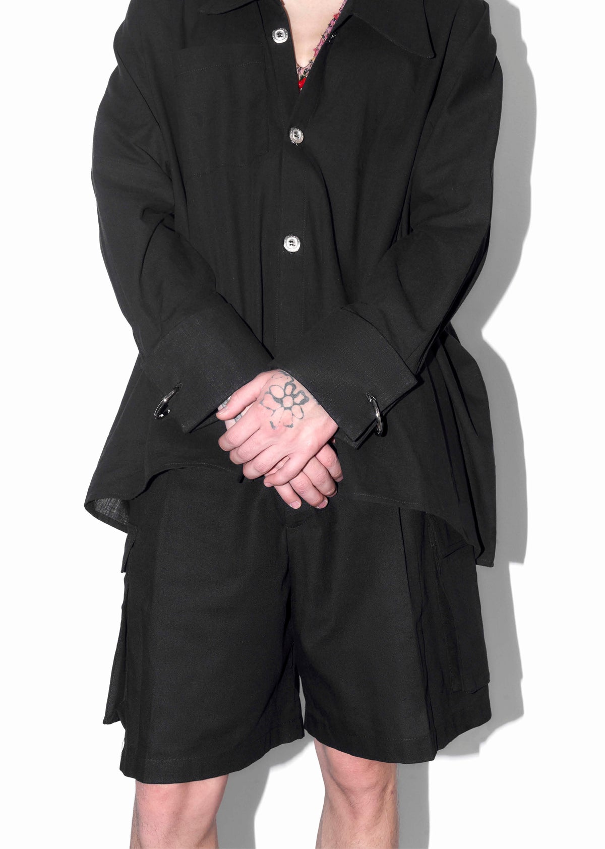 Black Linen Joker Shirt