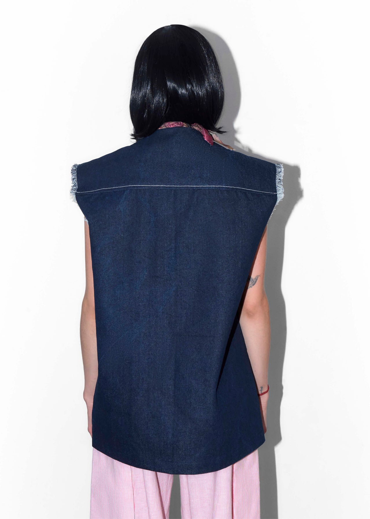 Wavy Denim Vest