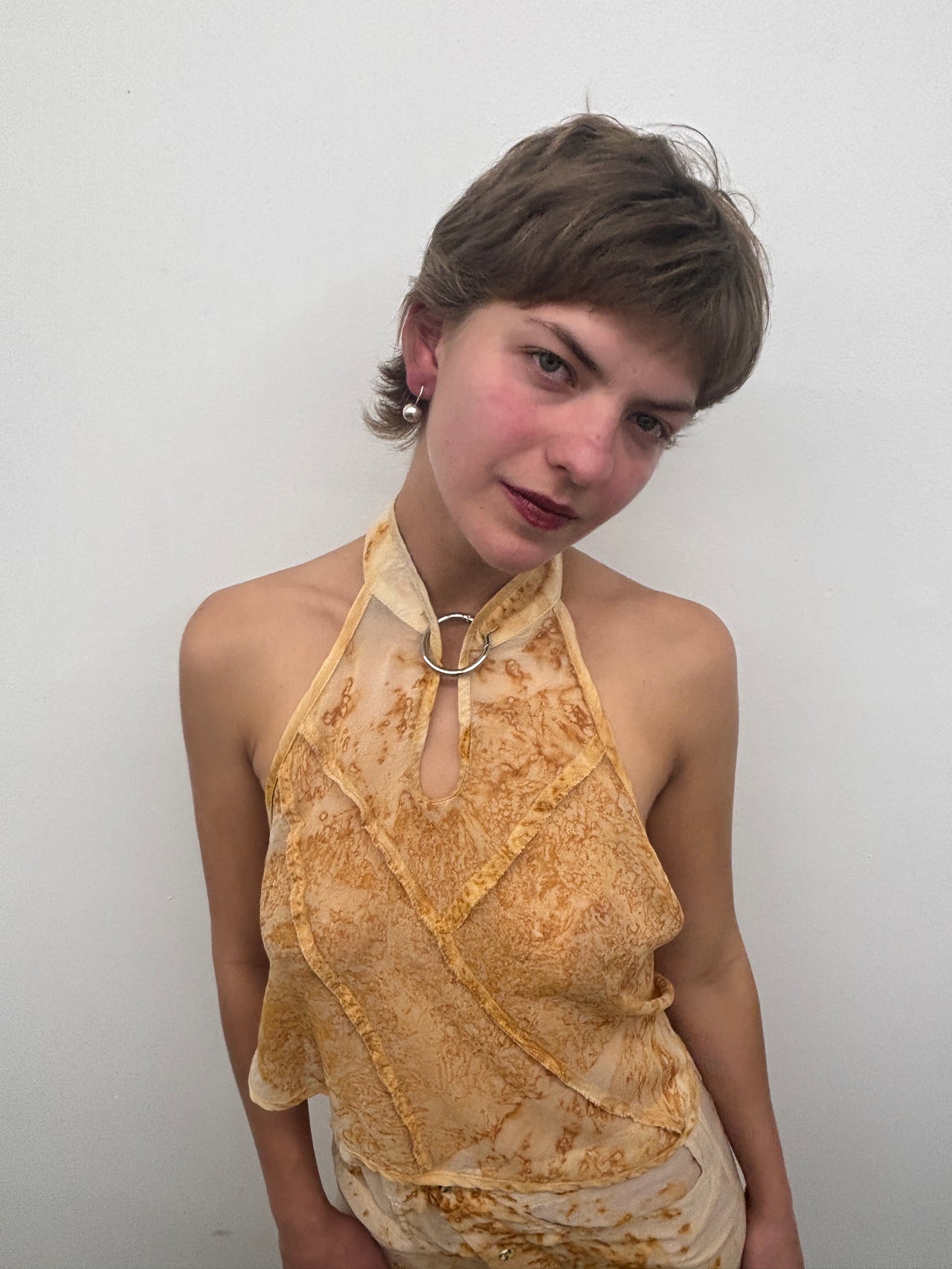 Rust-Cotton Triangulo Top