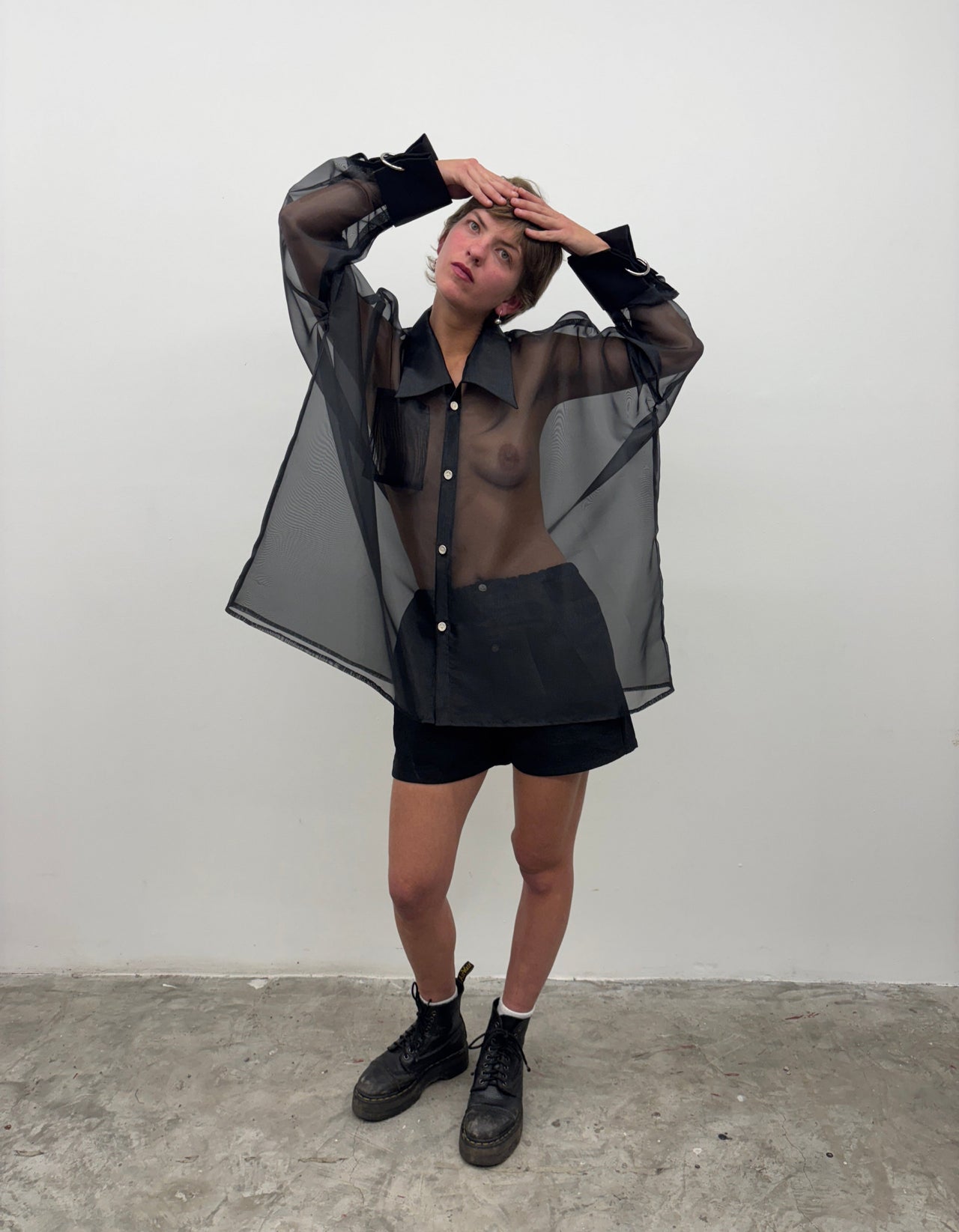 Black Organza Joker Shirt