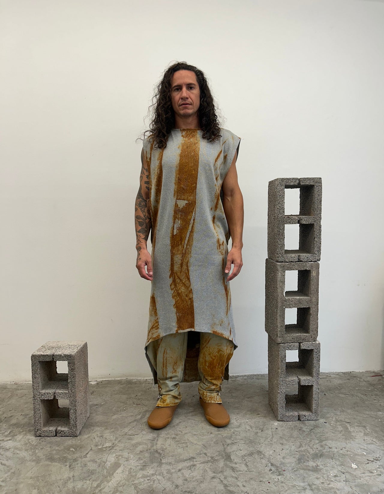 Rust Striped Túnica