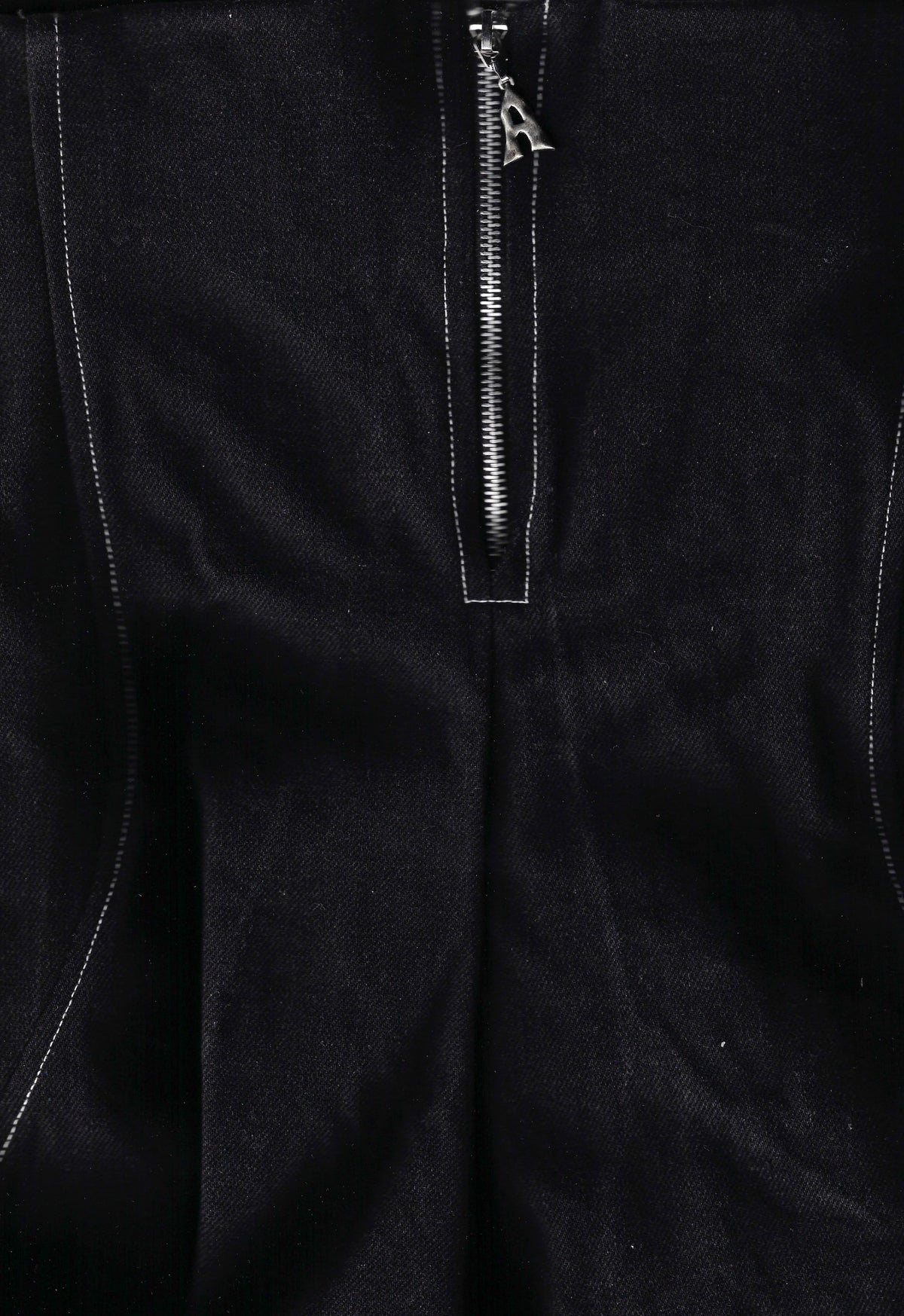 Black Wavy Denim Pants