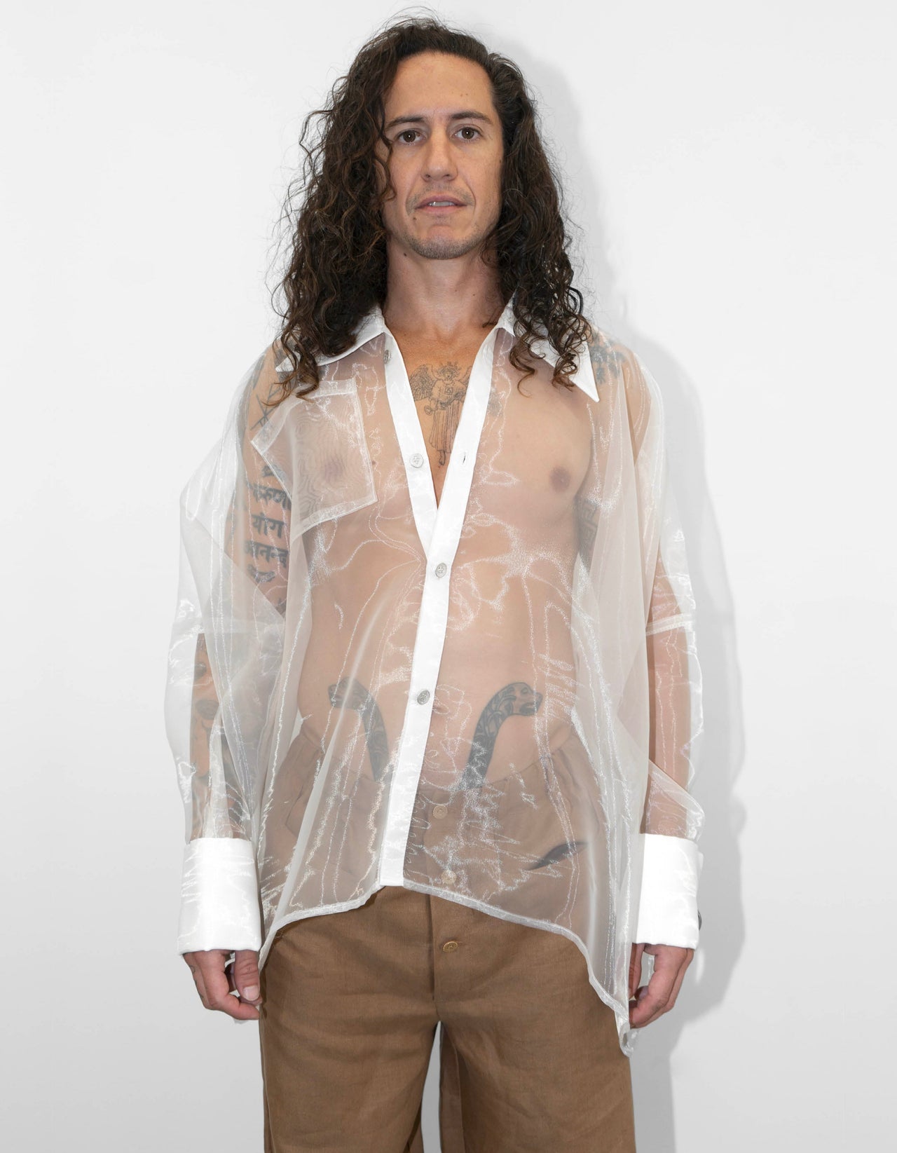 White Organza Joker Shirt