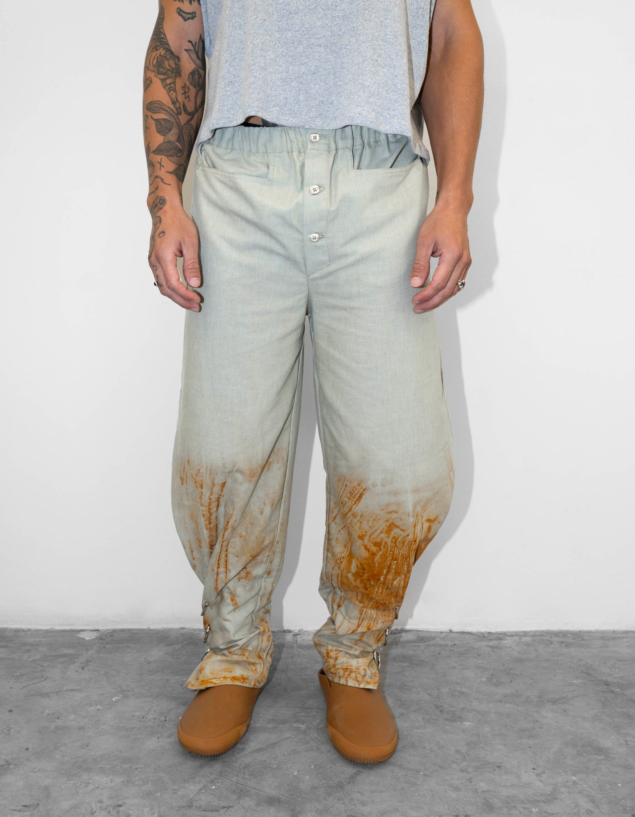 Rust-Green Globo Pants