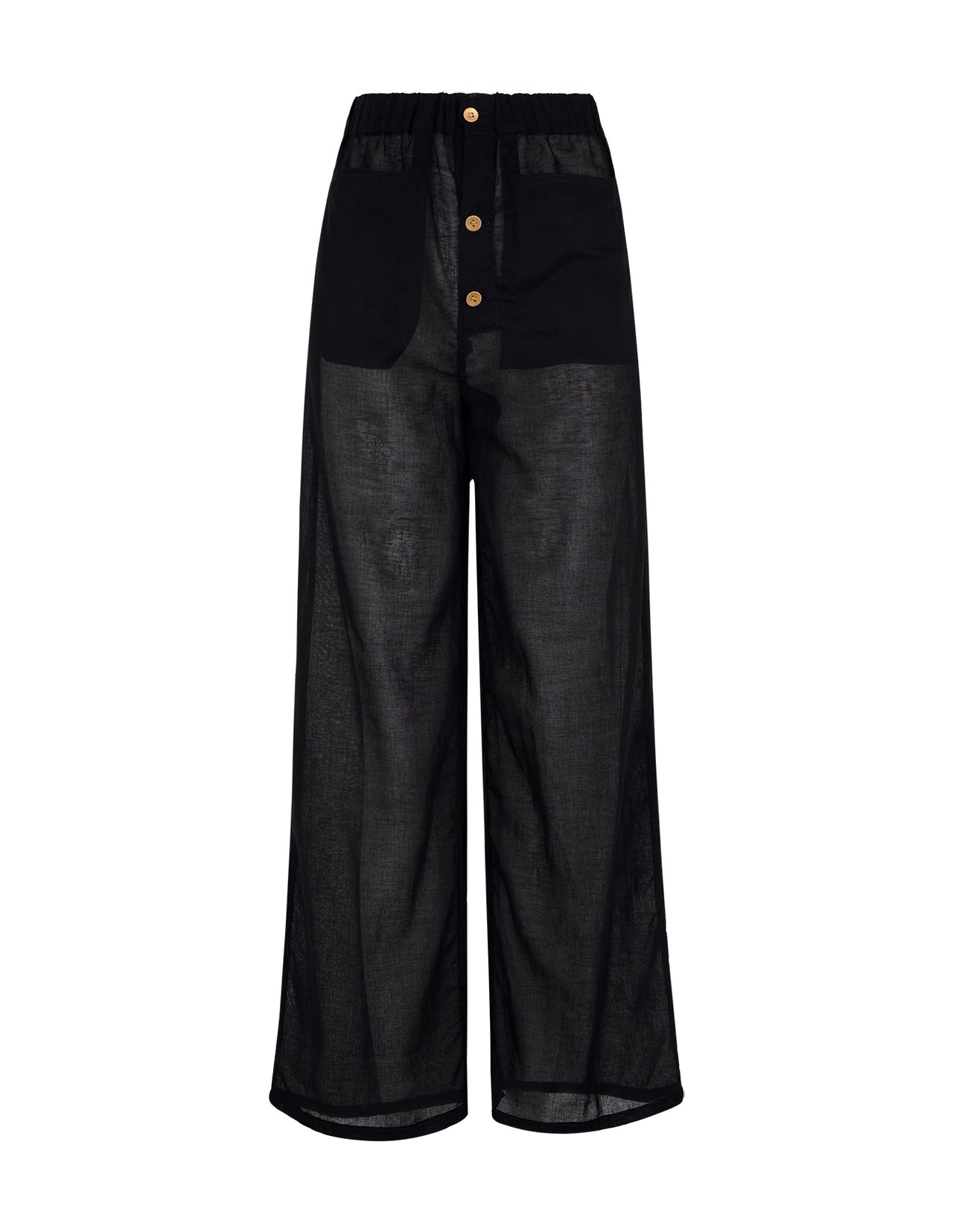 Black Cotton Globo Pants