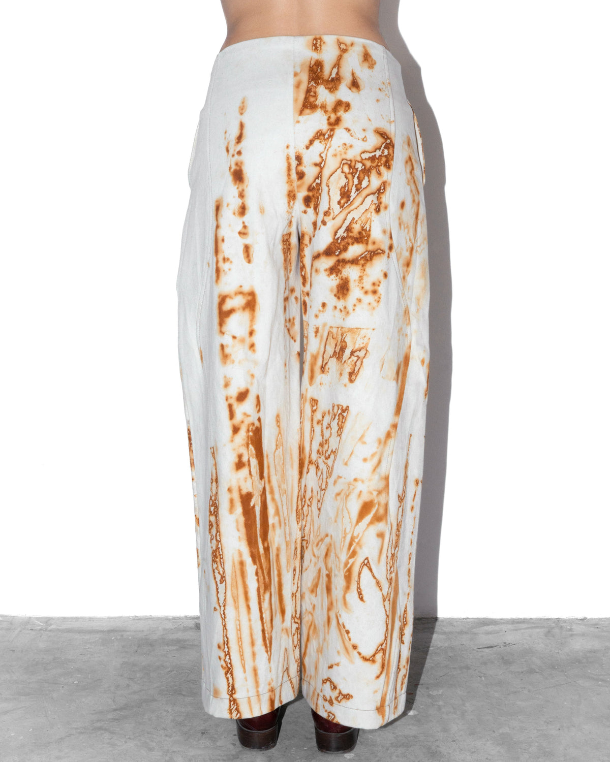 Rust Wavy Denim Pants