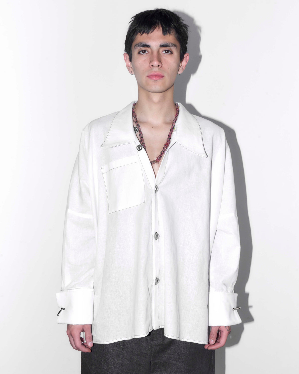 White Linen Joker Shirt
