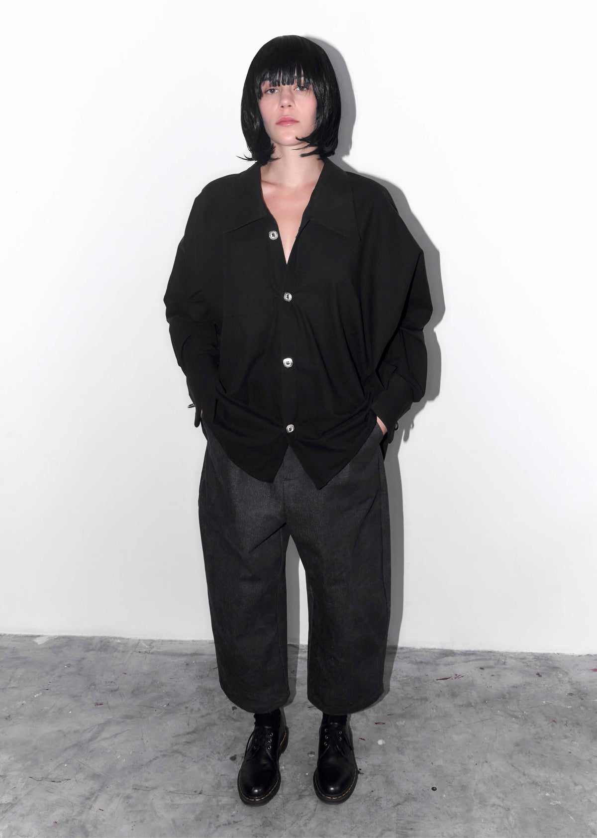 Black Linen Joker Shirt